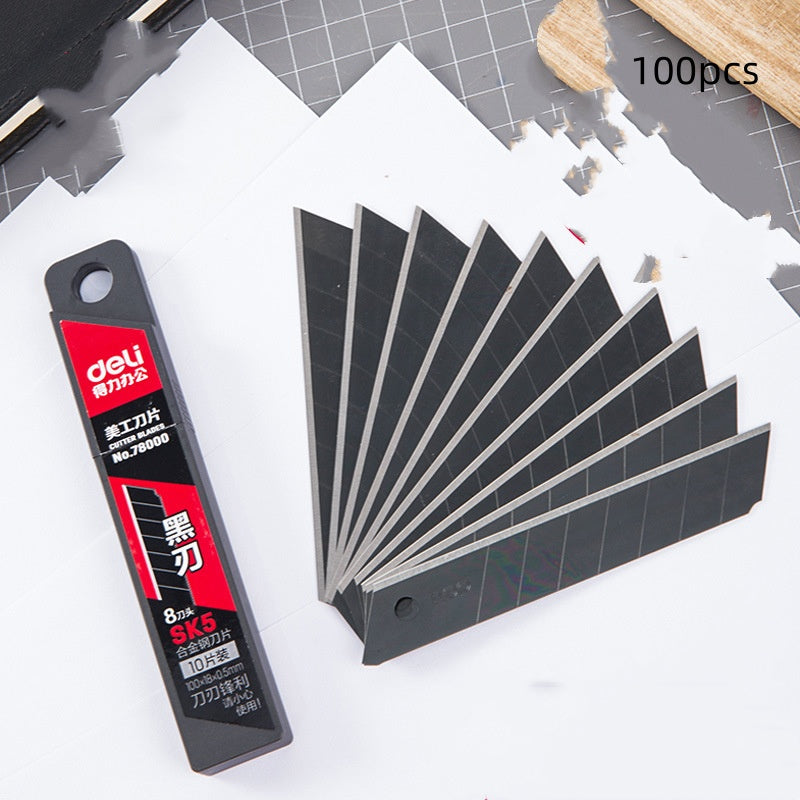 Large Metal Utility Knife With Black Blade